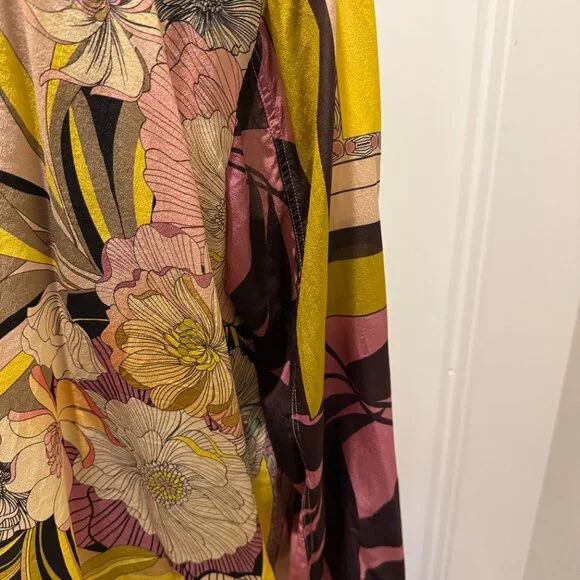 Johnny Was Blouse ~ Echo Amabel Silk Blouse In Neutral - Picture 5 of 6